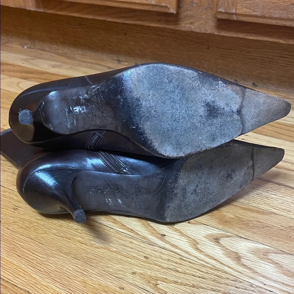 Kenneth Cole Elegant Brown Heeled Leather Kitten heel Boots size 8 - Picture 5 of 6